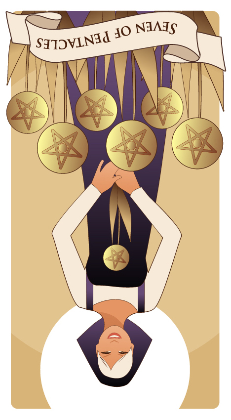 ペンタクルの7 逆位置