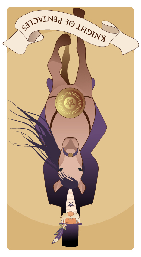 ペンタクルのナイト 逆位置