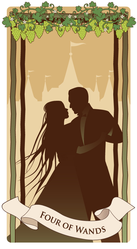 ワンドの4 正位置