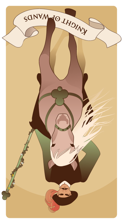 ワンドのナイト 逆位置