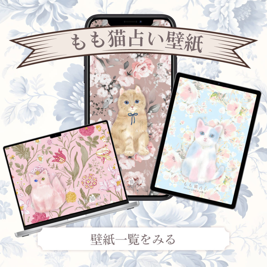 もも猫占い壁紙 待受画面